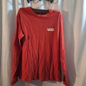 Vans Men's Red Long Sleeve Shirt